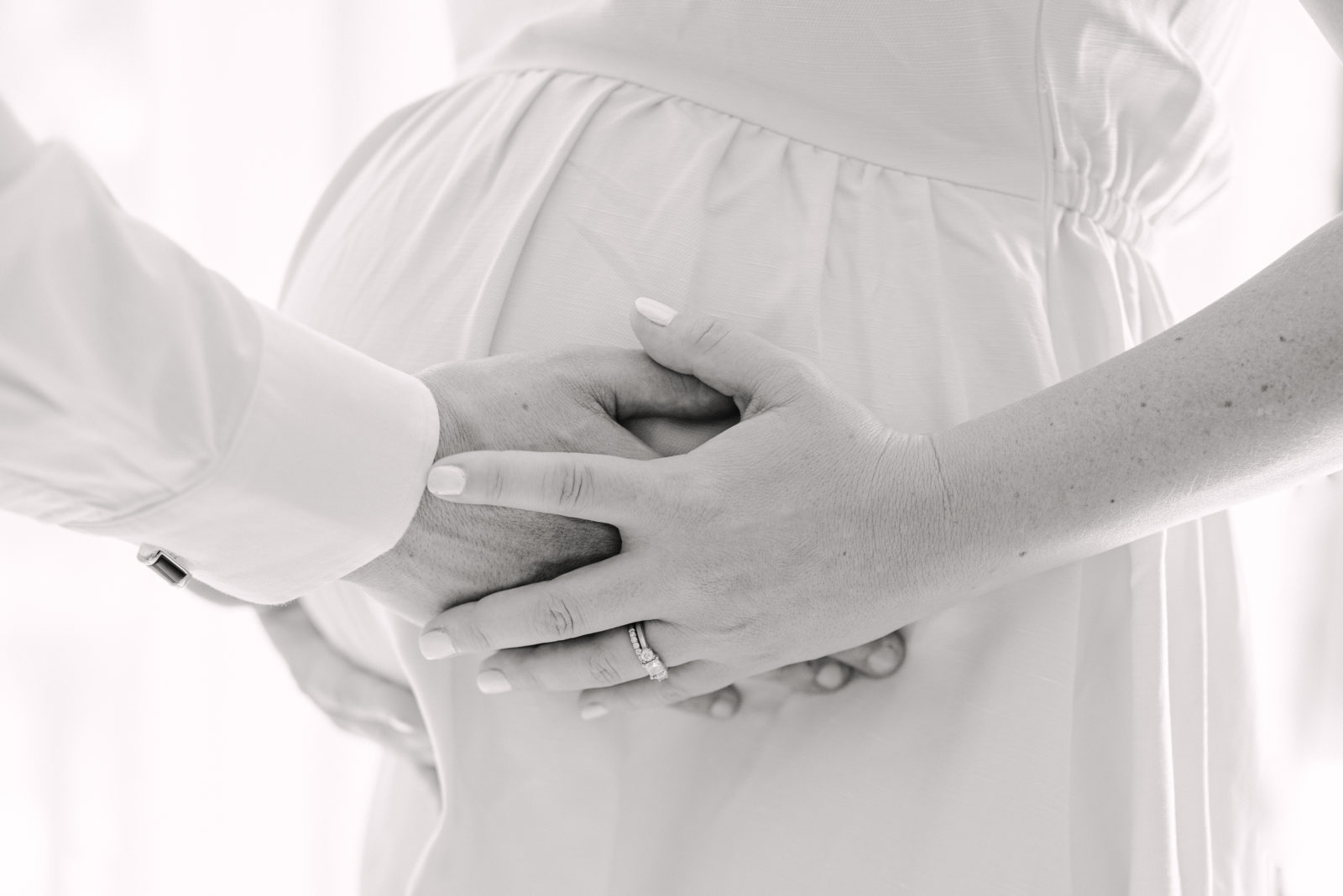 Miami photography black and white baby bump