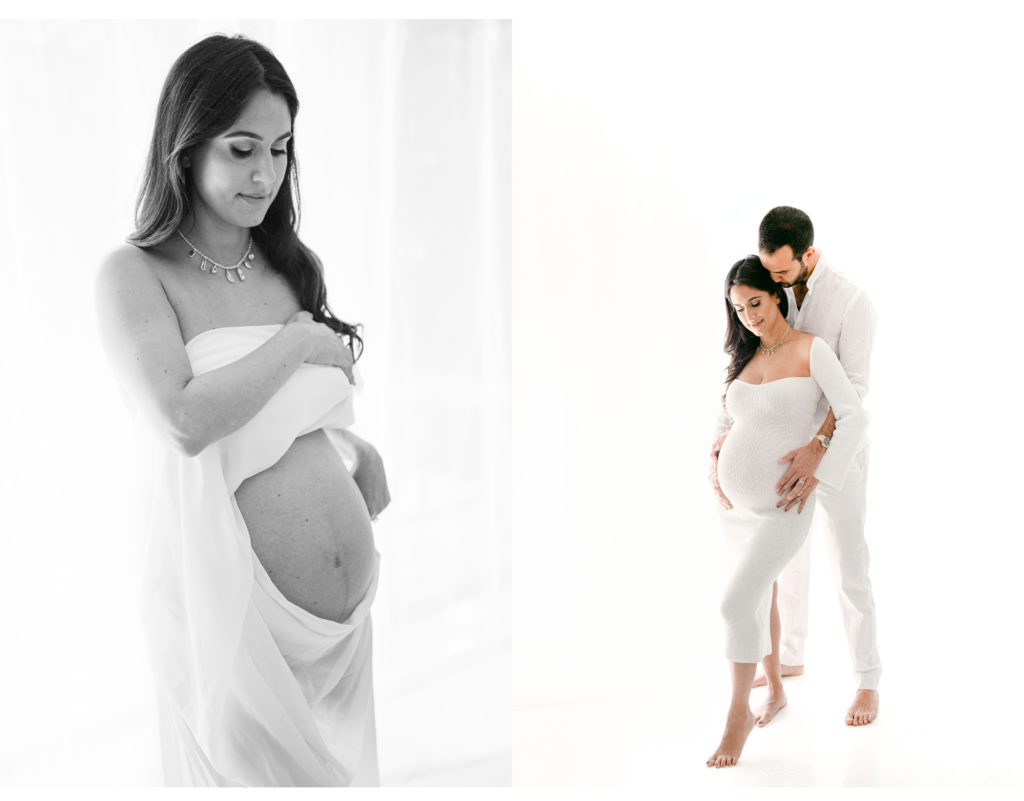 Maternity photos done at-home in Miami beach, FL