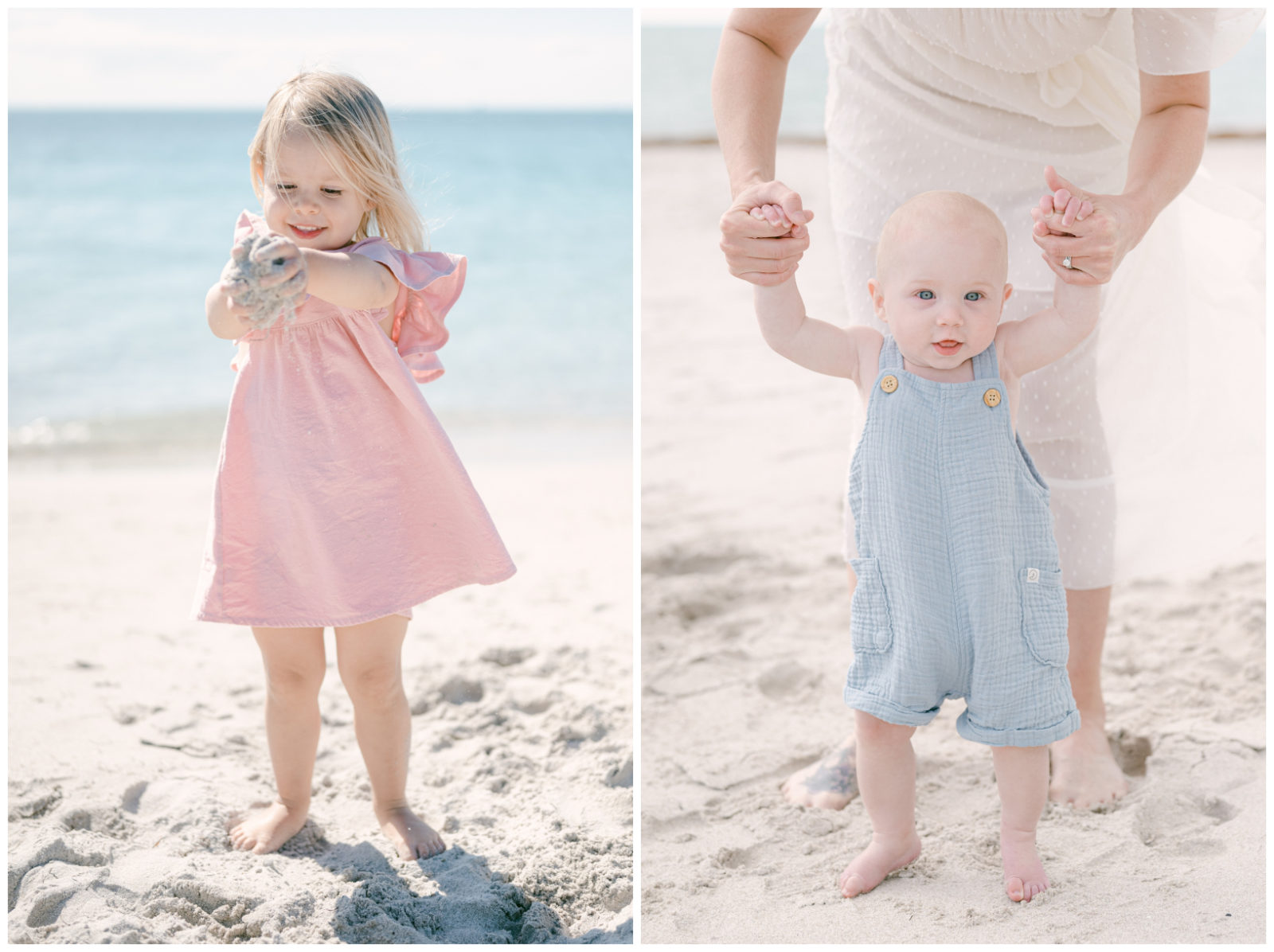 Ideas for baby outfits for family pictures on the beach