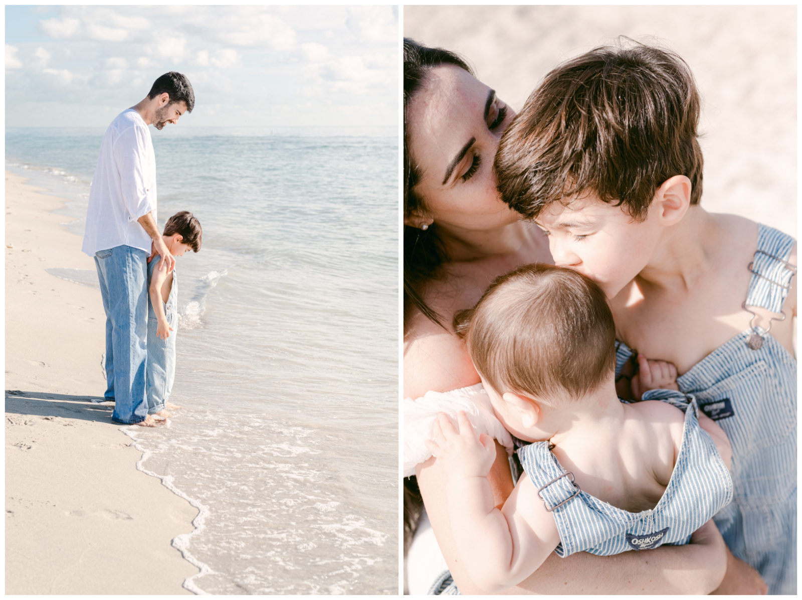 Family beach photos in Miami, Florida