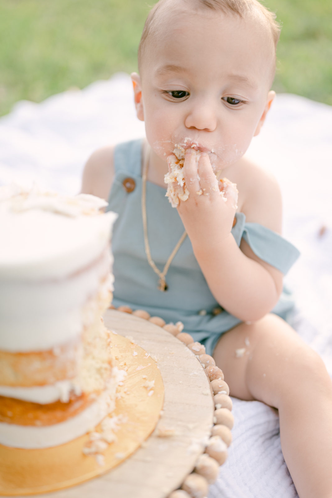 Baby smashing the cake