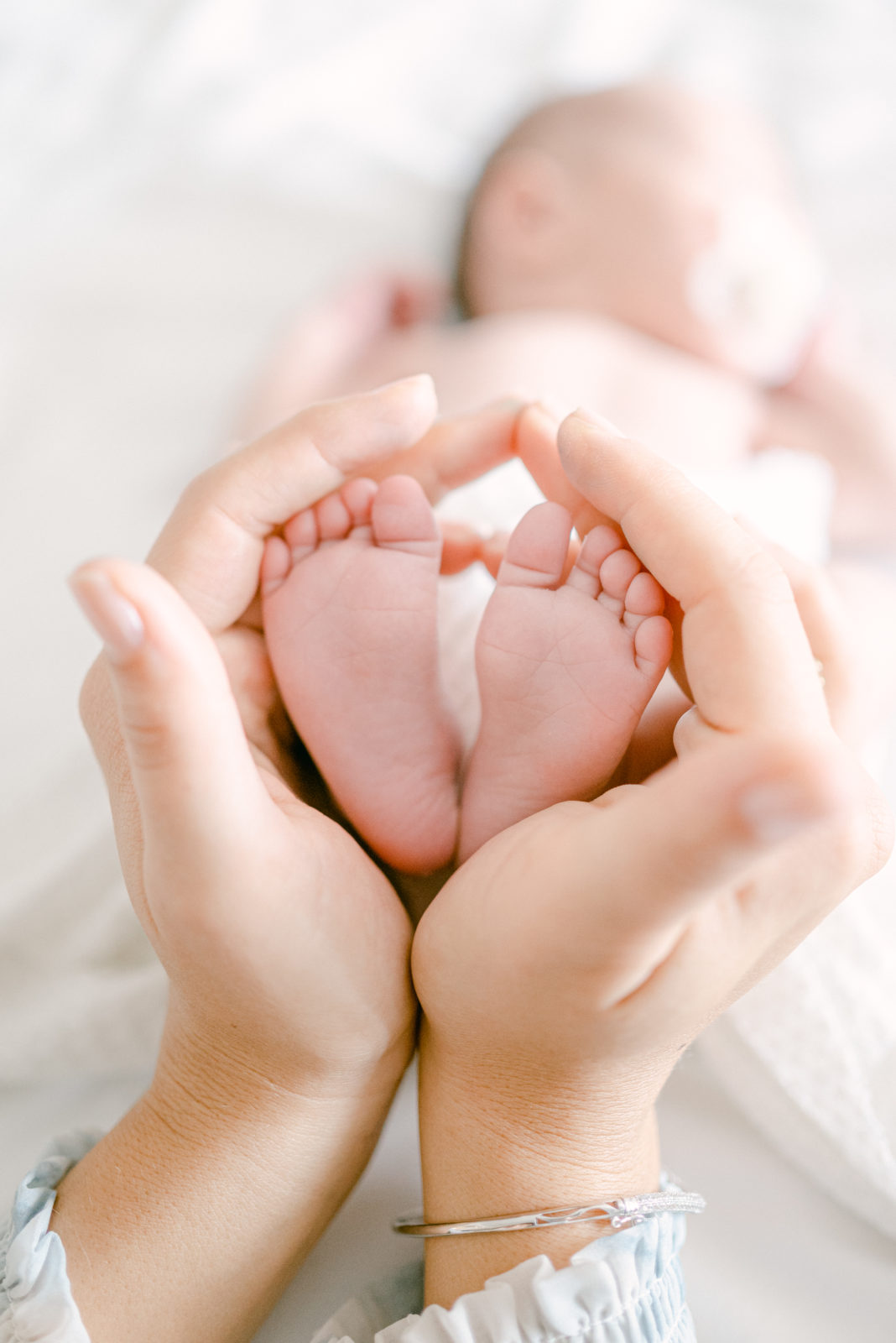 Newborn baby feet details