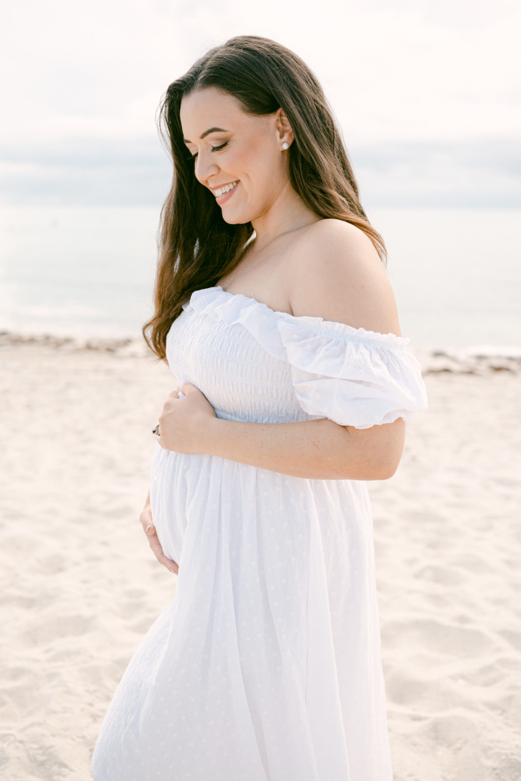 Early pregnancy photo on the beach