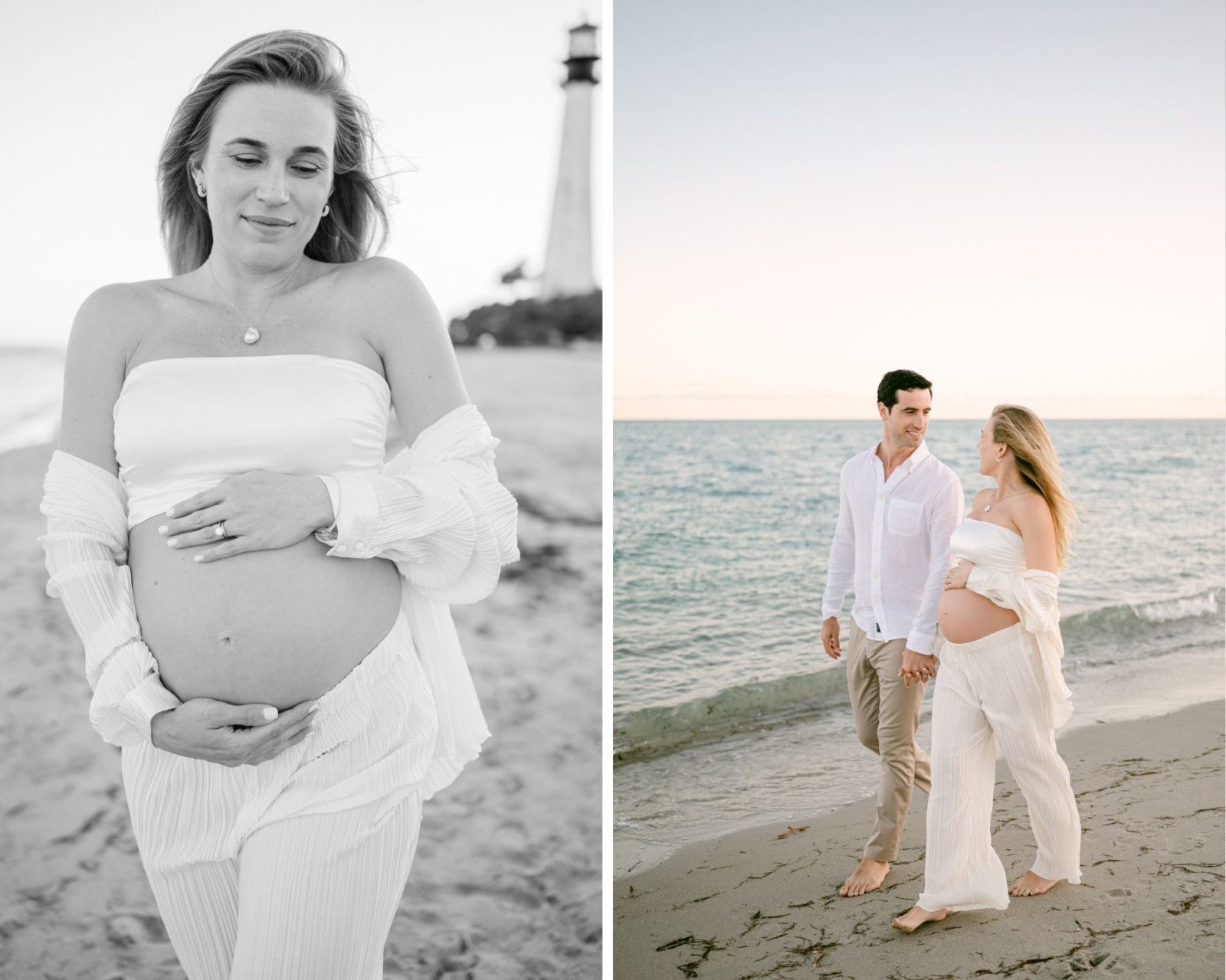 Beach Maternity Photoshoot | Key Biscayne