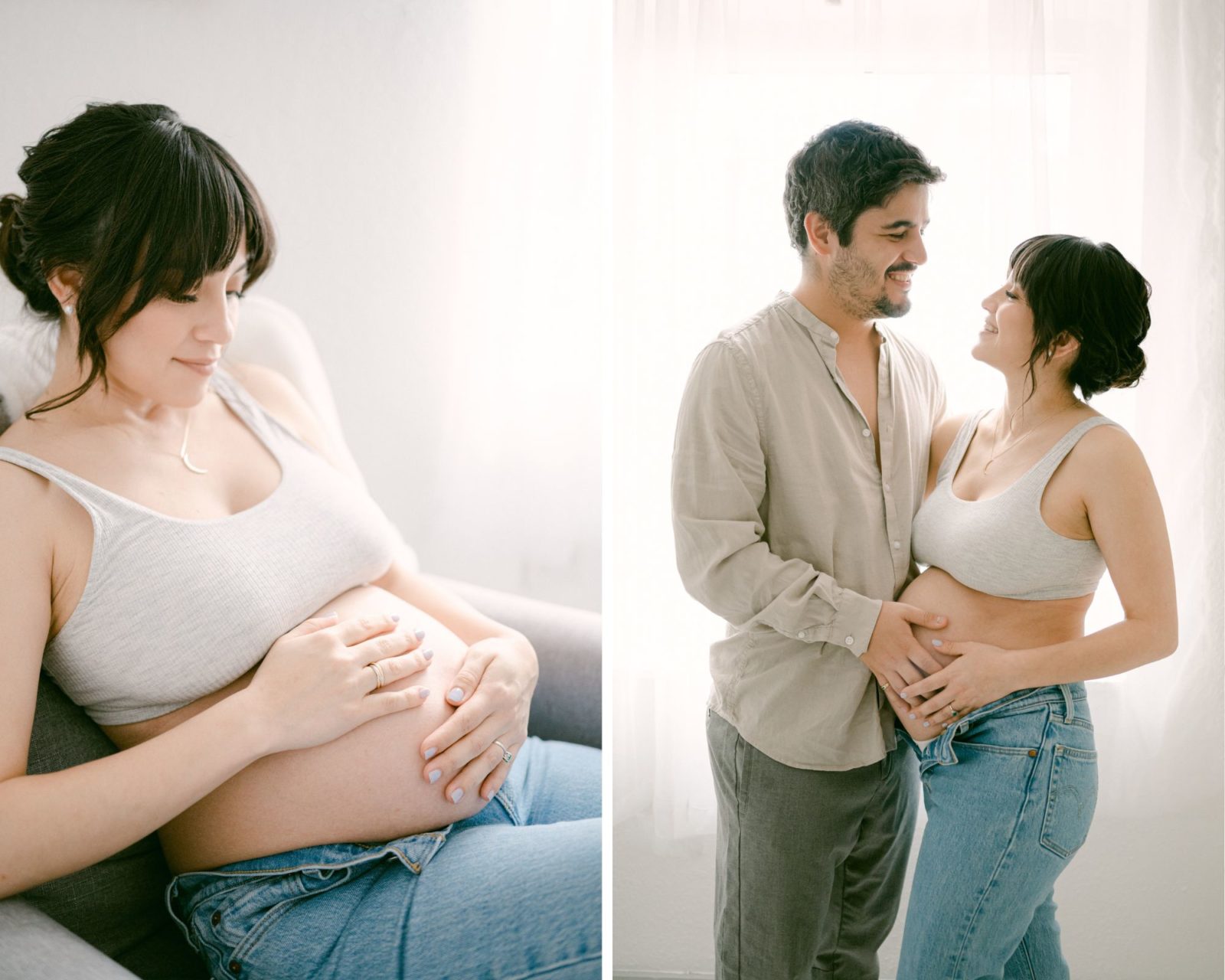 At home lifestyle maternity session