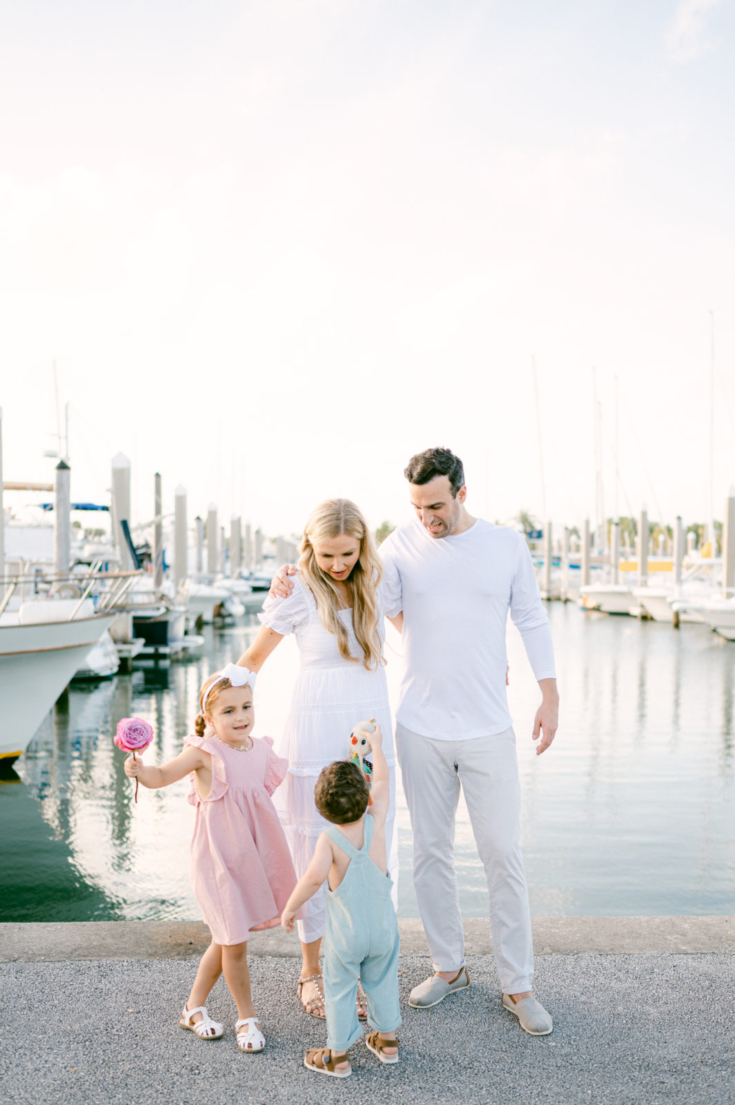 Family Photos at the marina in Key Biscayne