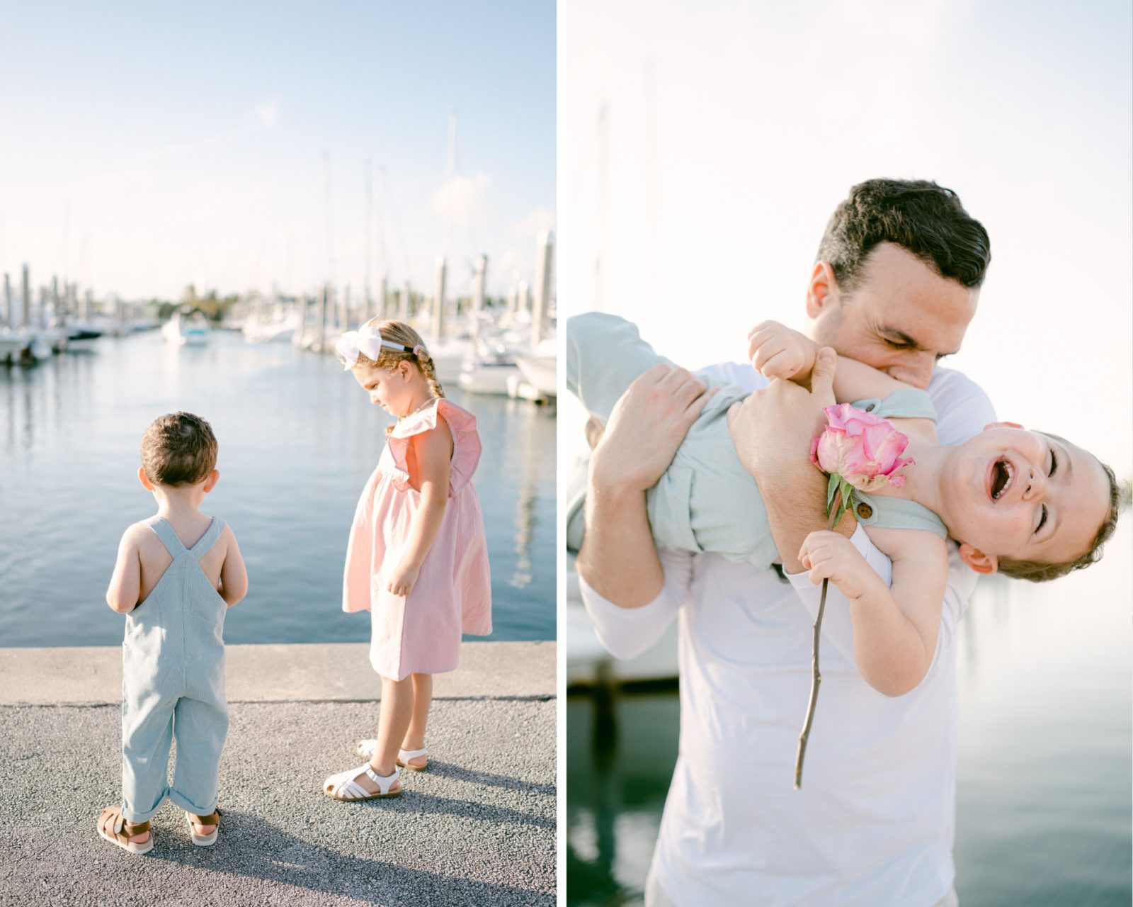 Family Photos at the marina by South Florida Photographer