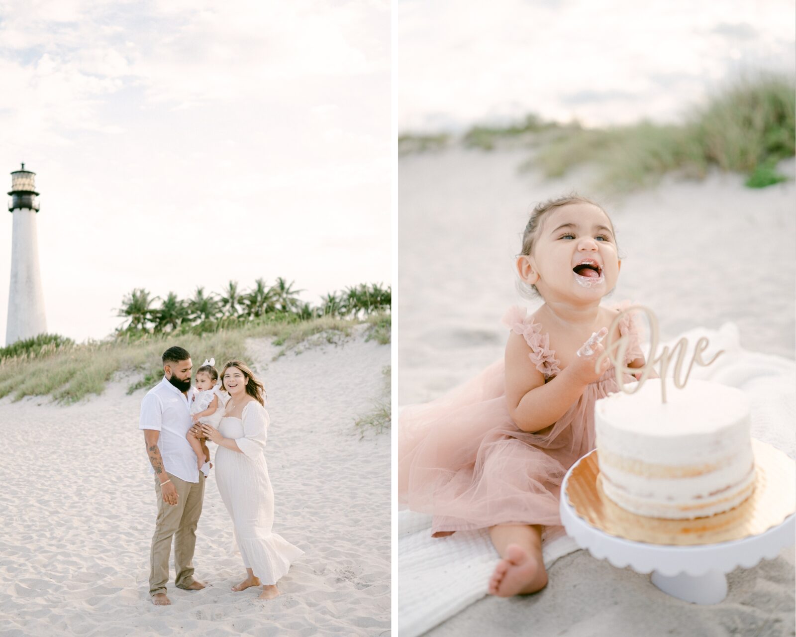 successful Family session from a Miami Photographer at the lighthouse in key biscayne