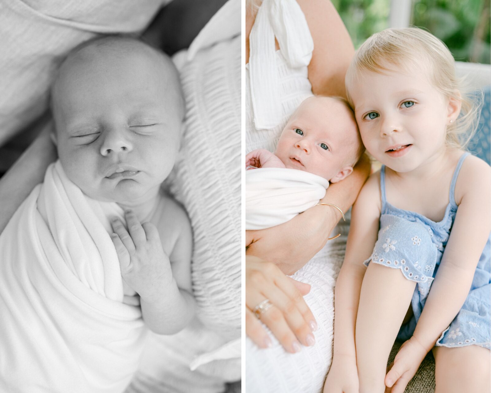 Blue eyes babies siblings from Miami newborn photographer