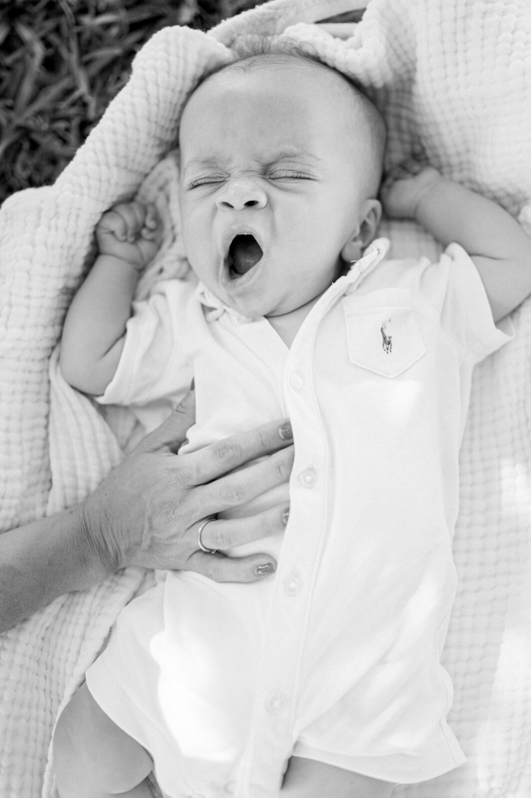Baby yawning 