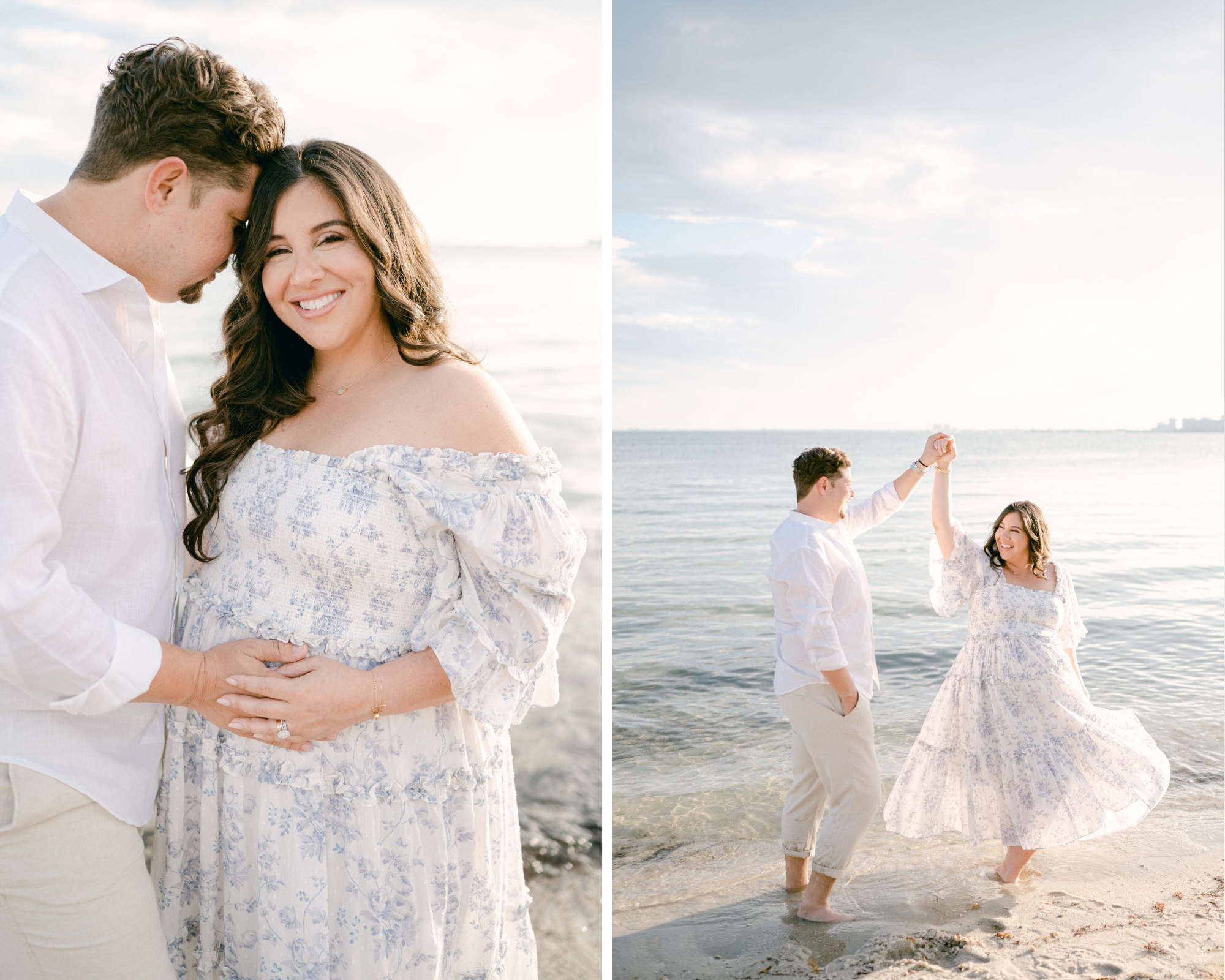 Miami Maternity photoshoot at the beach light and airy style