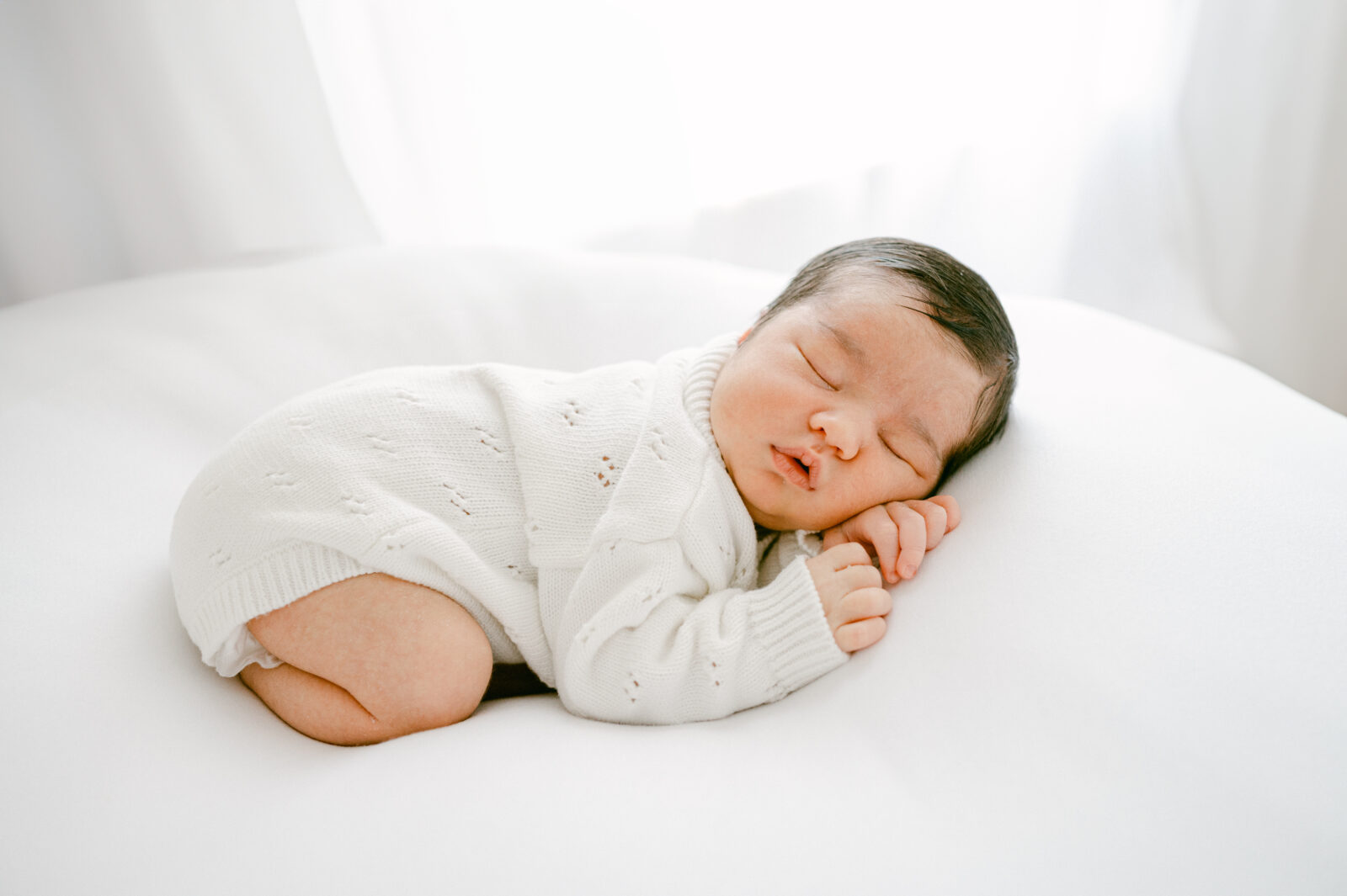 Newborn baby boy sleeping by Miami Photographer