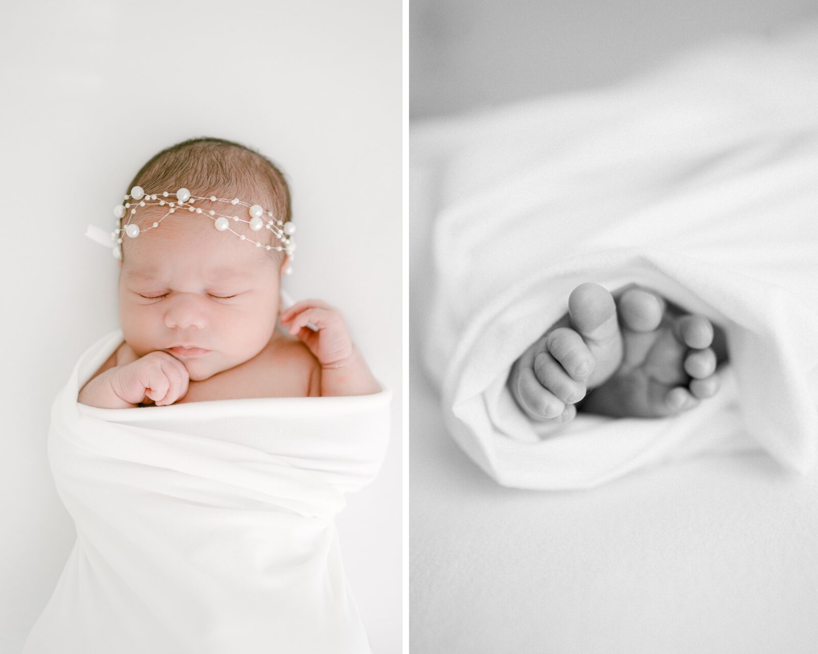 Newborn Photoshoot in Miami natural light studio