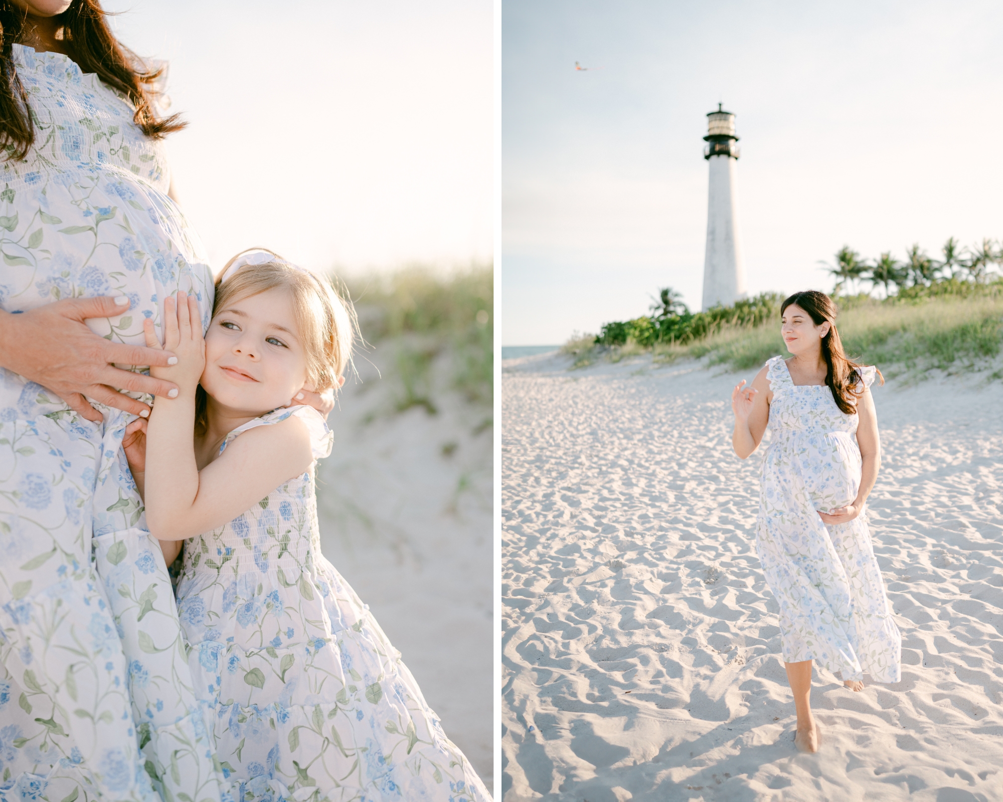 Maternity Photoshoot at Key Biscayne's Lighthouse