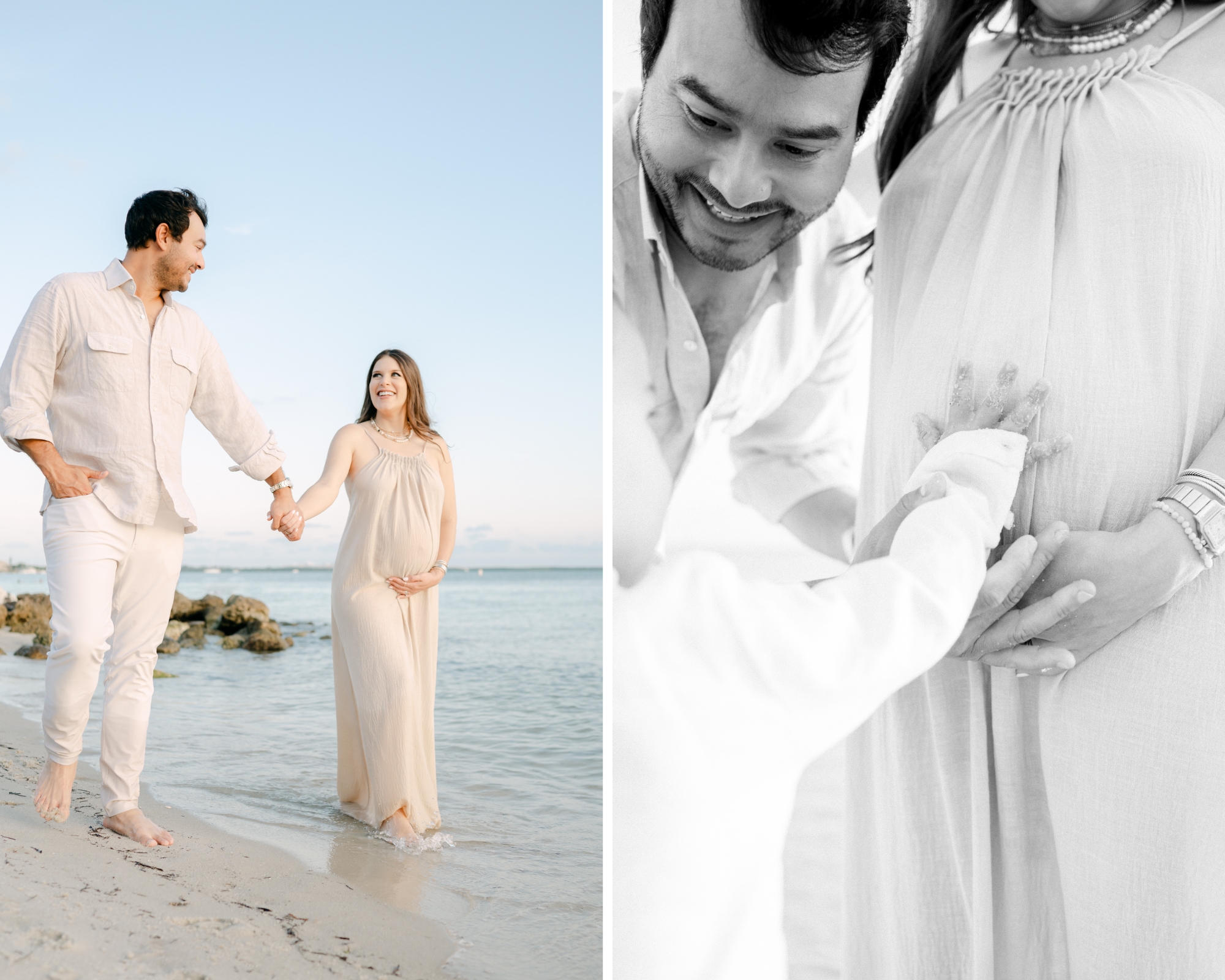 Miami Maternity Beach Photos at sunset