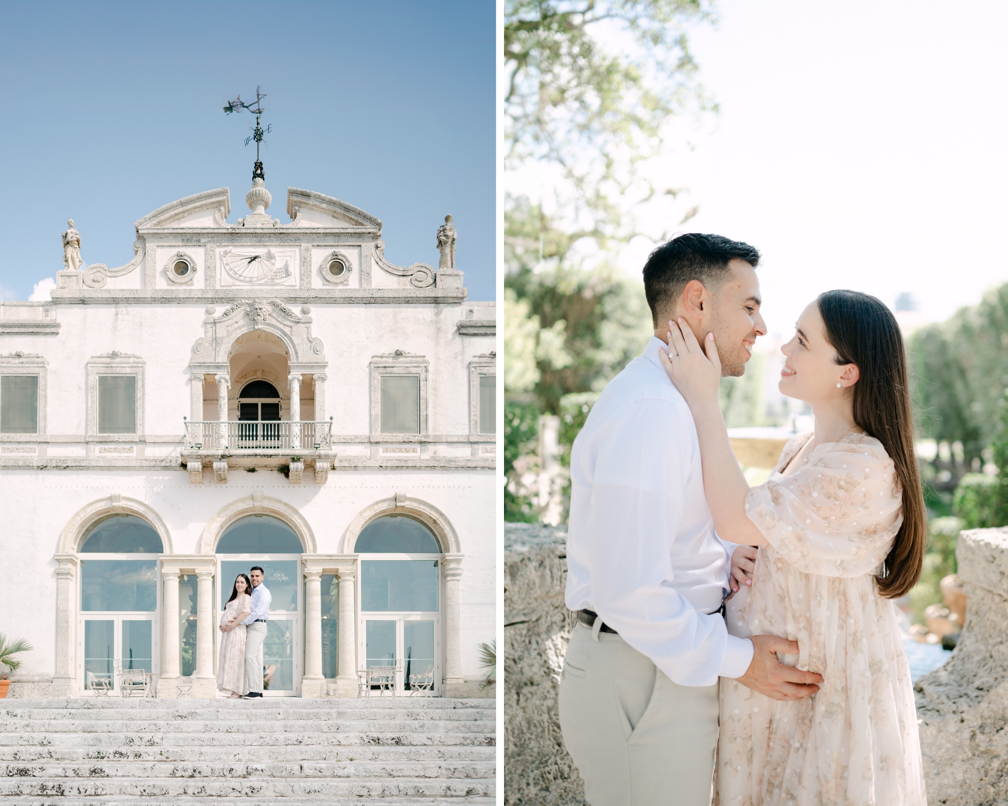 Maternity photoshoot in Vizcaya Gardens