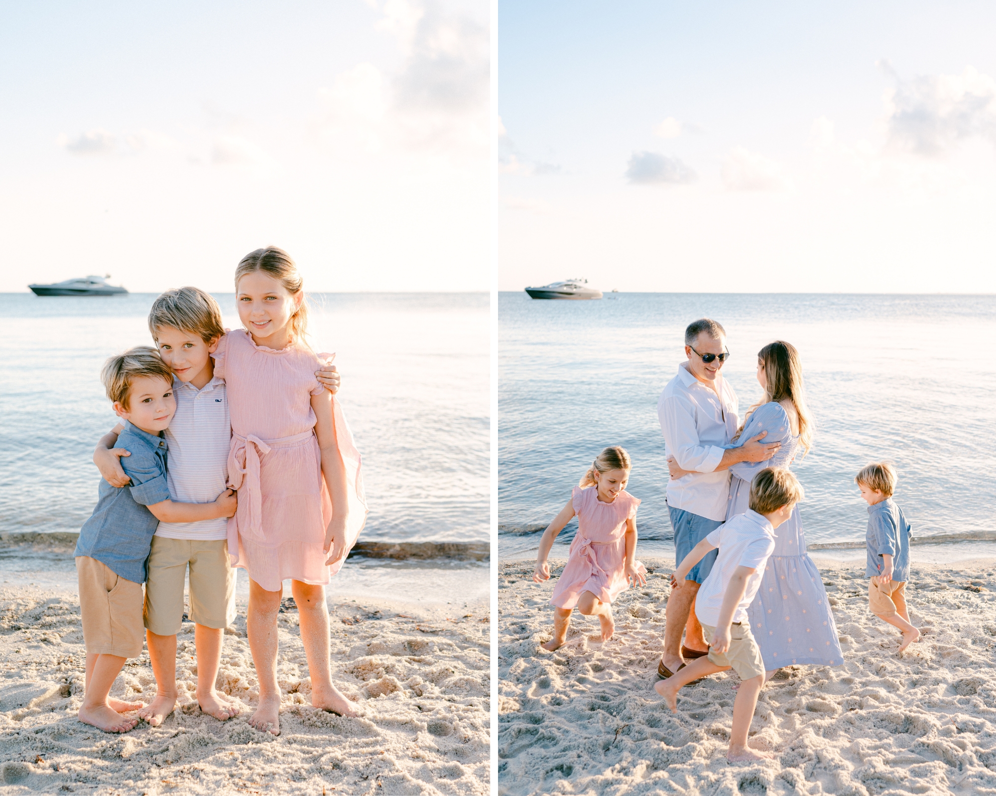 Family photoshoot at the beach in Miami 