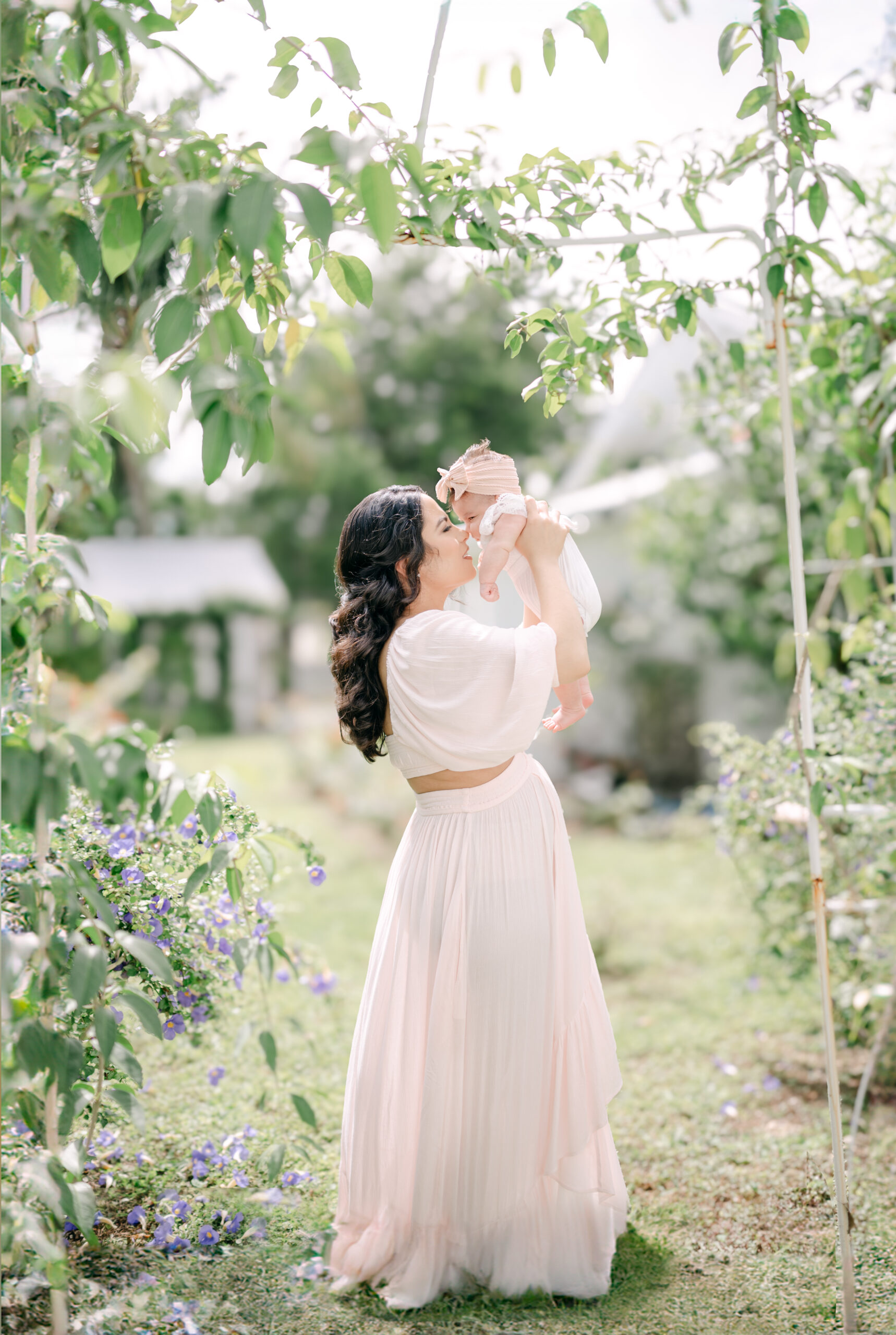 Miami outdoor newborn photoshoot at the cottage