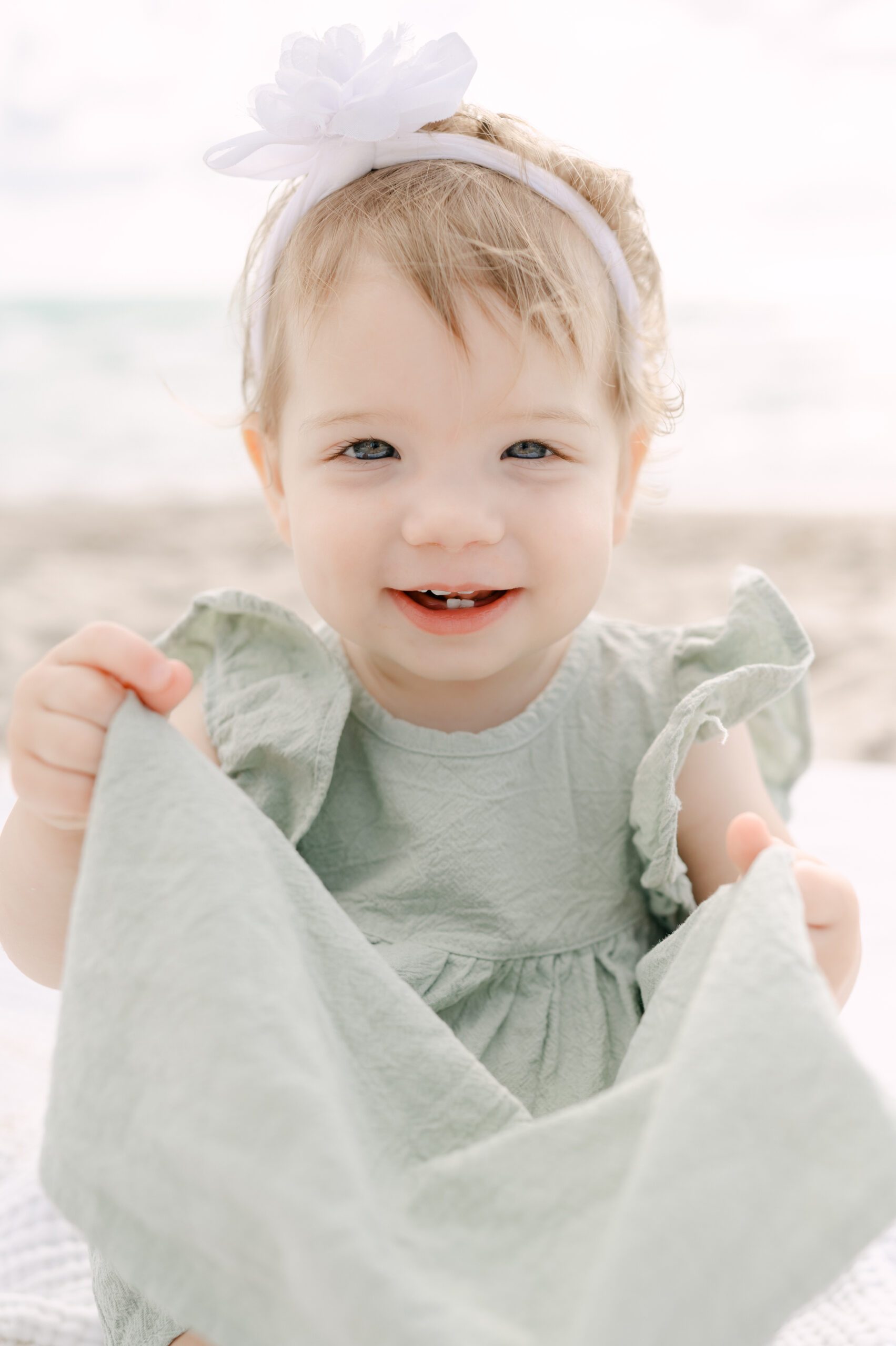 Baby portrait at the beach in Miami