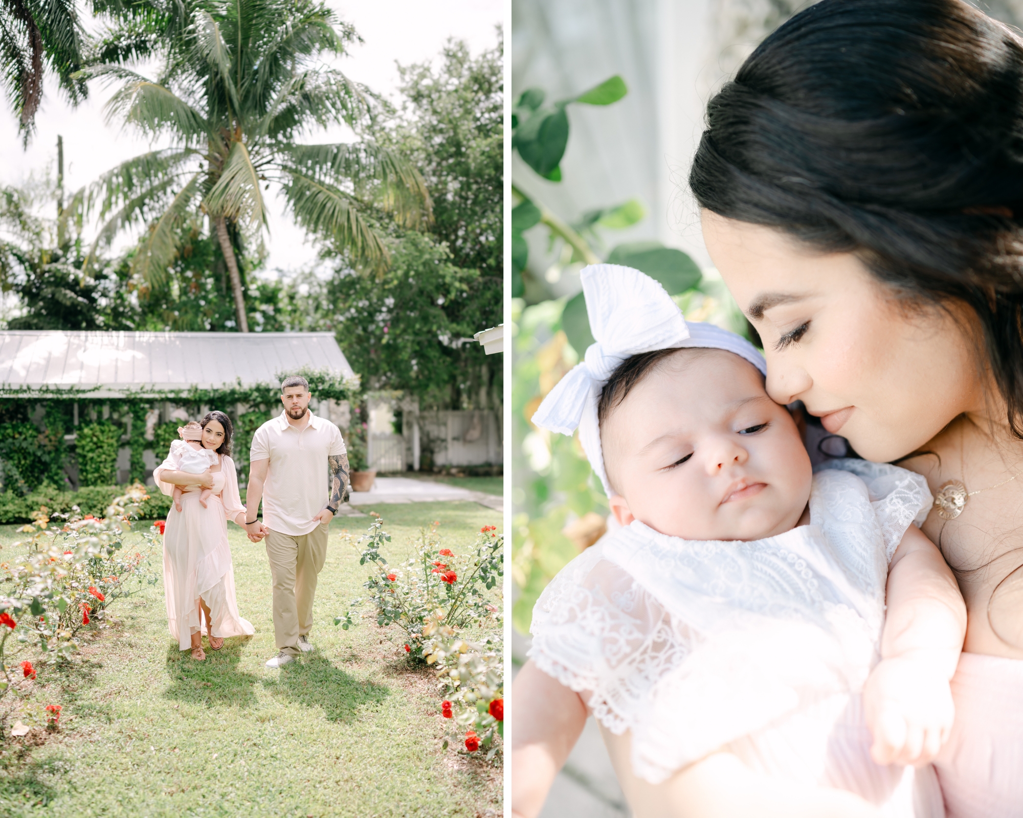 Miami outdoor newborn photoshoot at the cottage