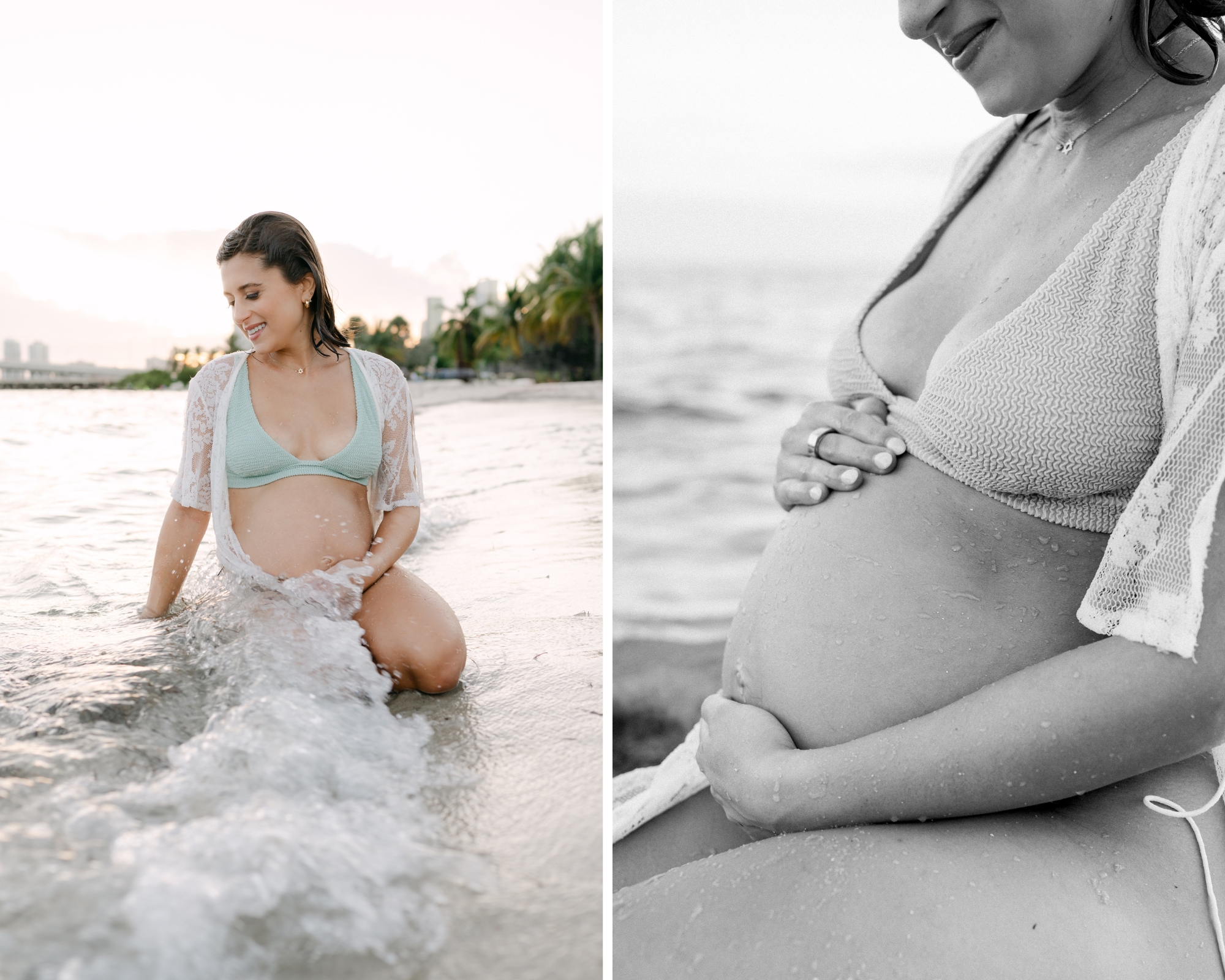 Miami Maternity photos sunset beach