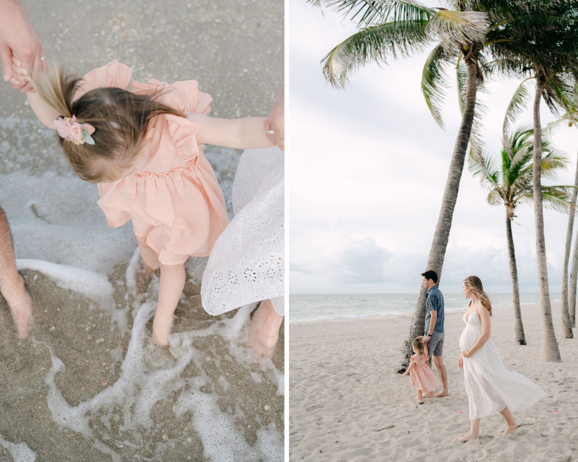 Beach maternity photos in Miami