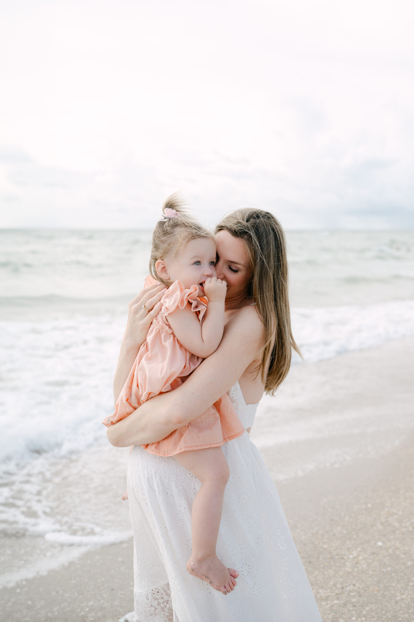 Mommy and me moment on the beach