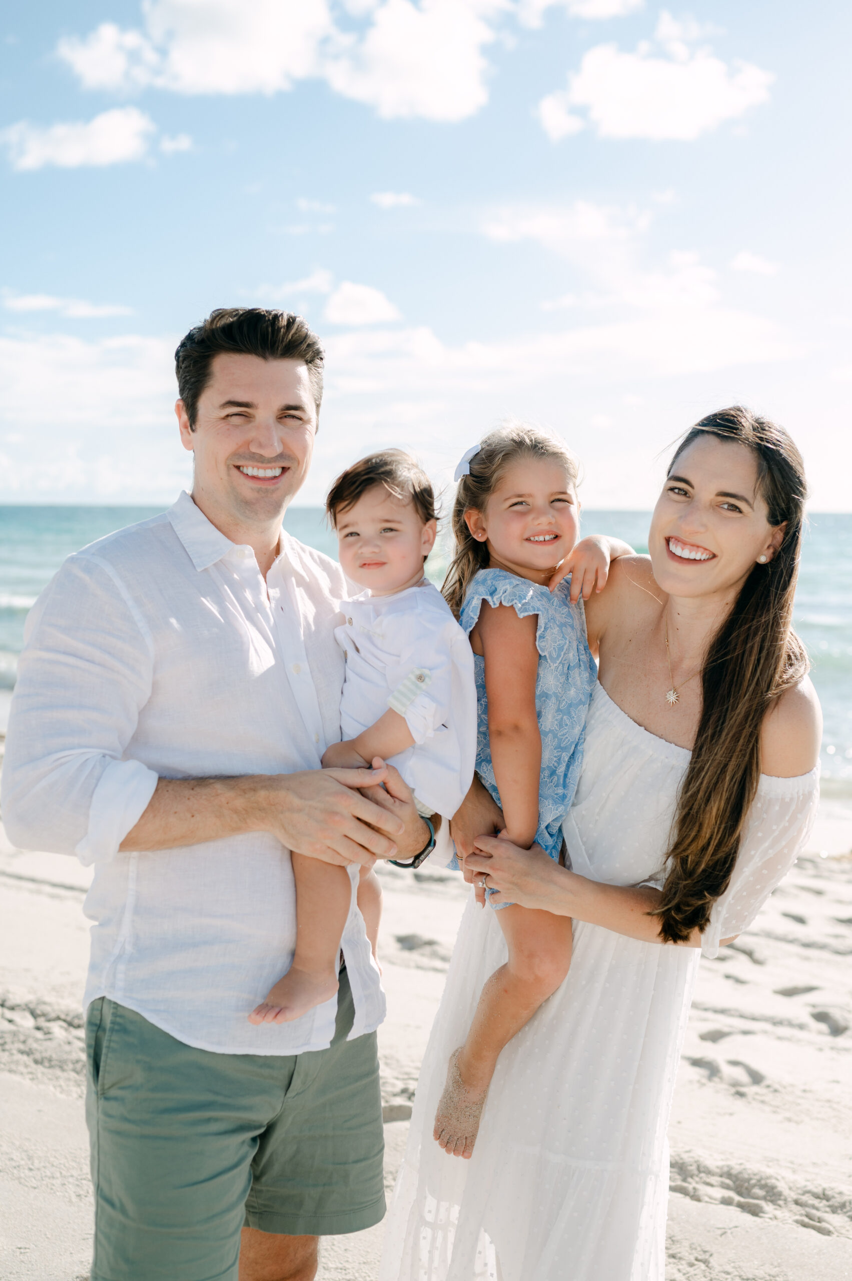 Happy family during their photoshoot in Miami