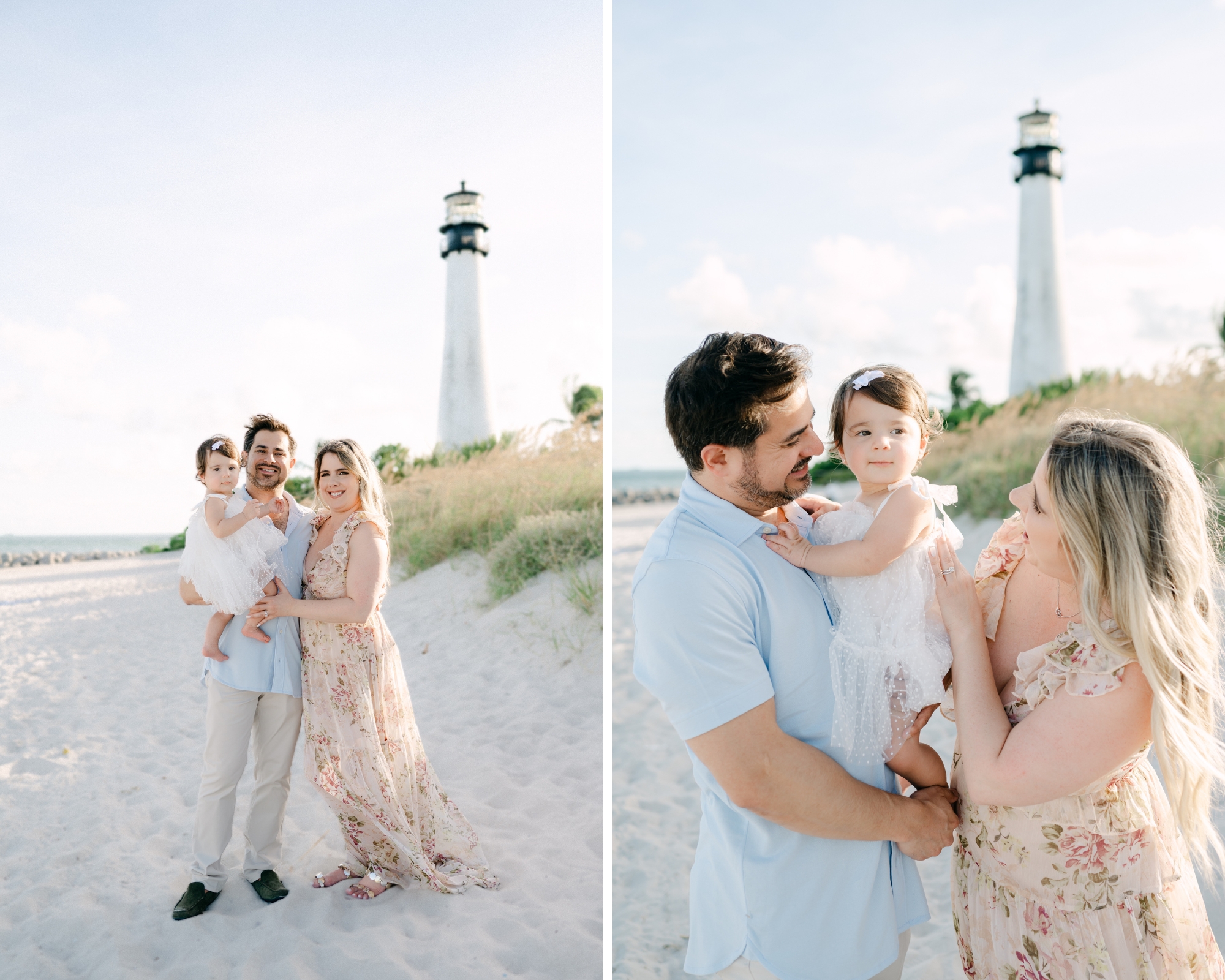 Family photos at the lighthouse Key Biscayne