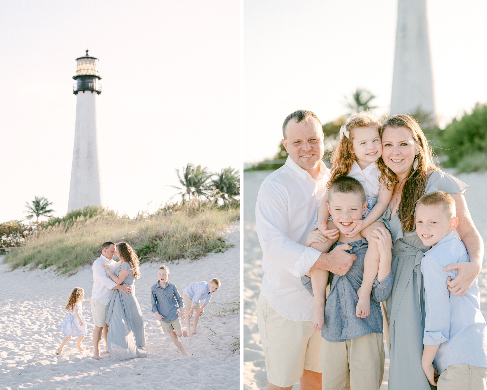 Lighthouse fall family photos in Miami