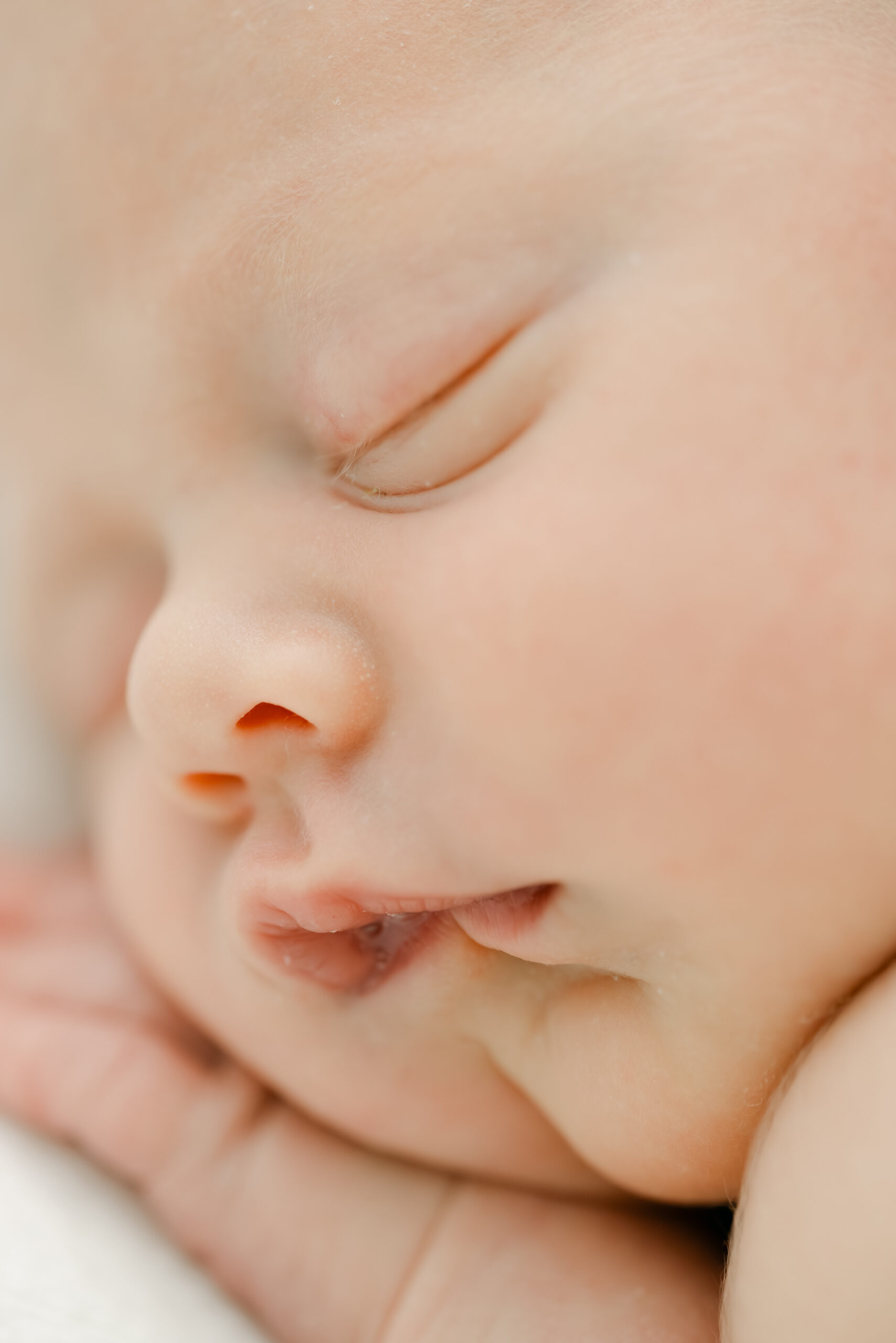 Newborn baby lips detail fine art photographer South Florida 