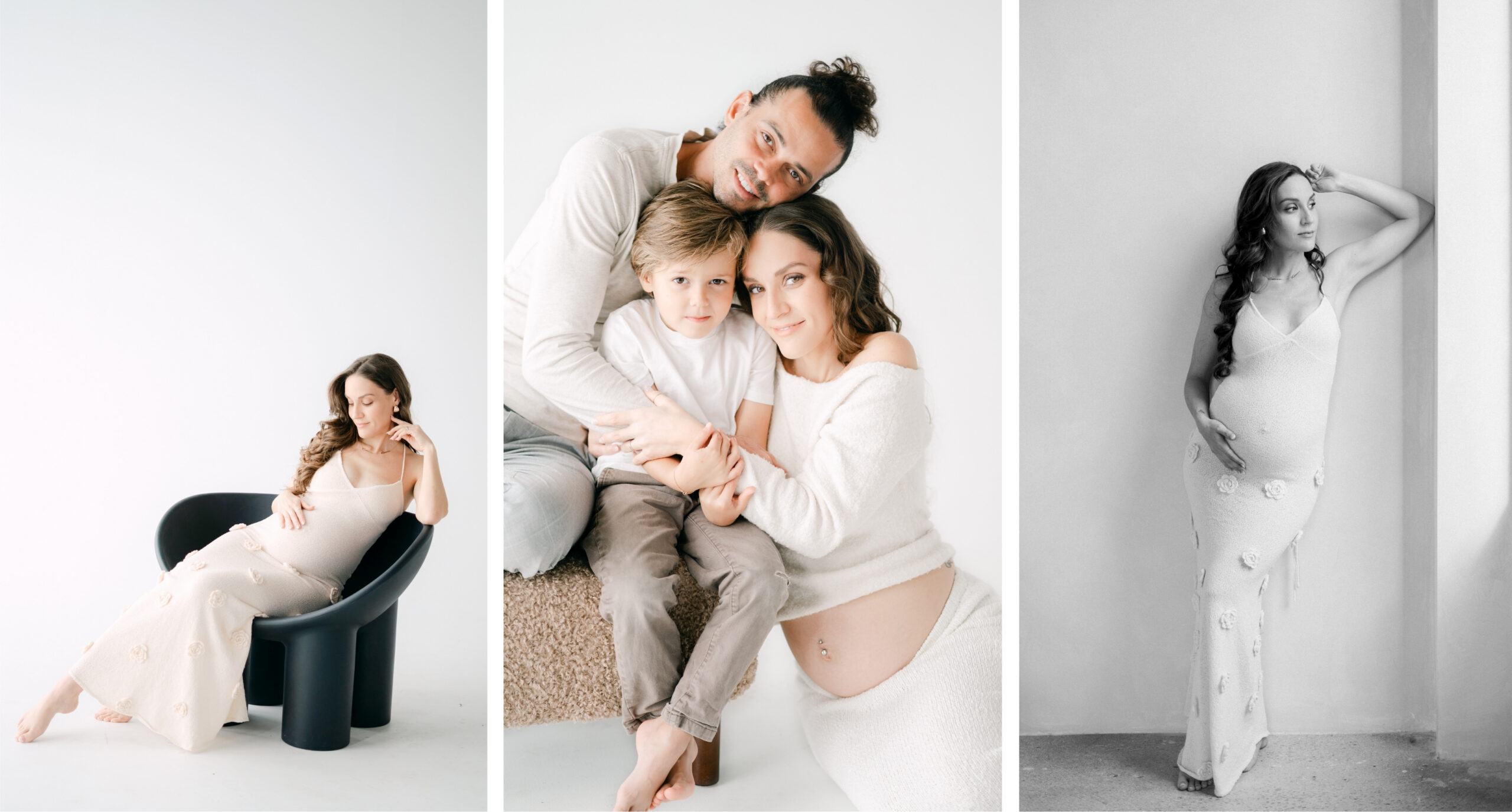 Studio maternity session at Mint Room Miami fine art photographer